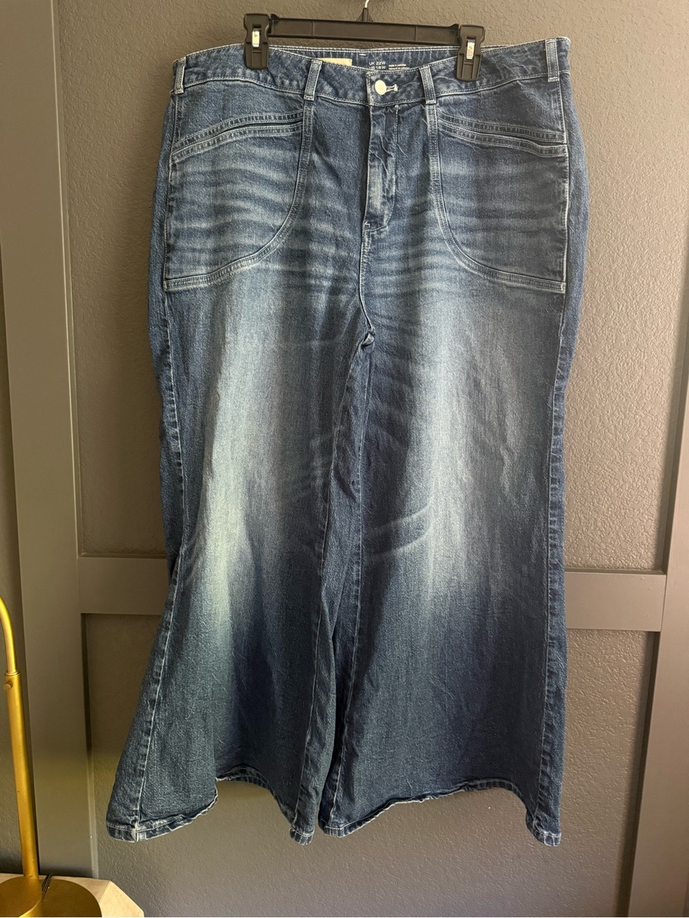 PILCRO • Anthropologie high rise wide leg trouser jeans 18W stretch - Picture 3 of 8